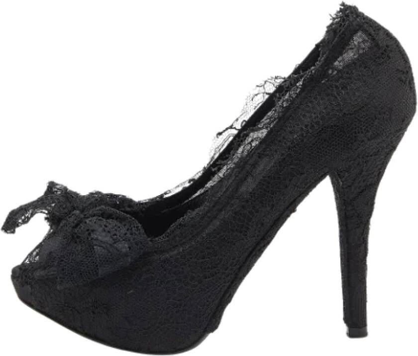 Dolce & Gabbana Pre-owned Lace heels Black Dames