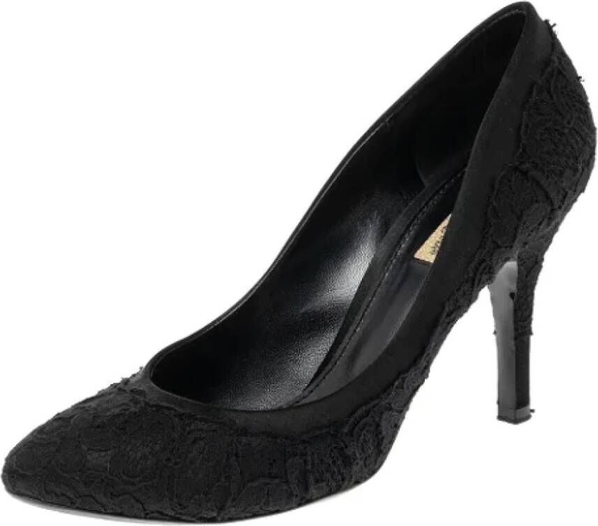 Dolce & Gabbana Pre-owned Lace heels Black Dames