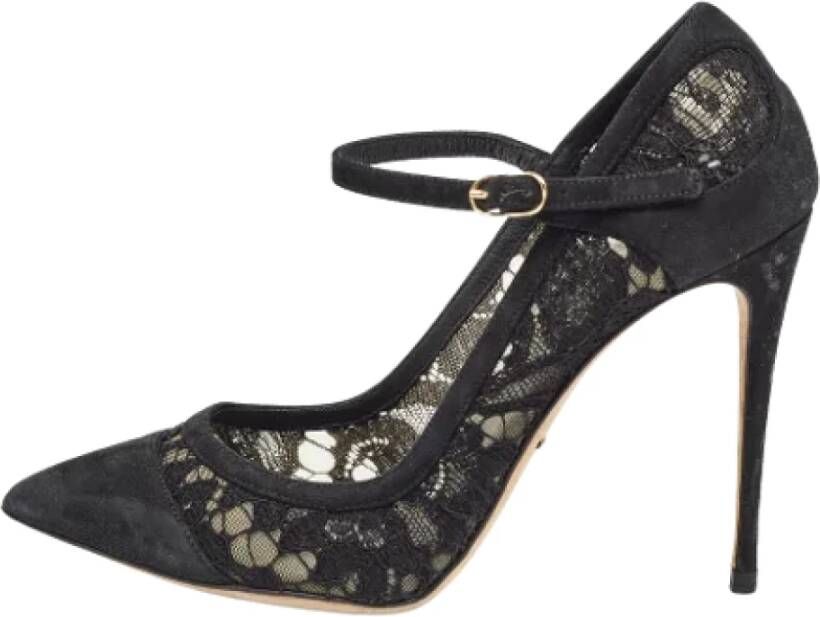 Dolce & Gabbana Pre-owned Lace heels Black Dames