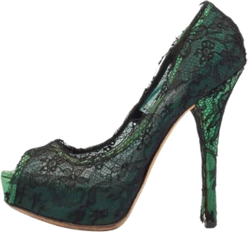 Dolce & Gabbana Pre-owned Lace heels Black Dames