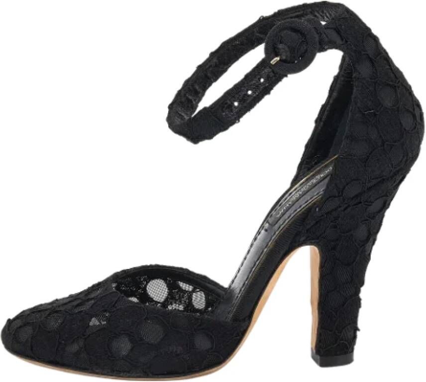 Dolce & Gabbana Pre-owned Lace sandals Black Dames