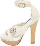 Dolce & Gabbana Pre-owned Lace sandals White Dames - Thumbnail 1