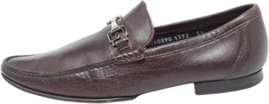 Dolce & Gabbana Pre-owned Leather flats Brown Dames