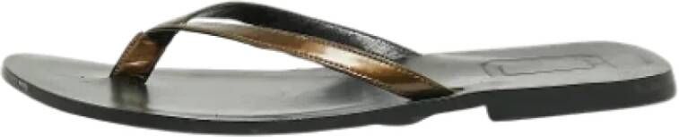 Dolce & Gabbana Pre-owned Leather flats Brown Dames