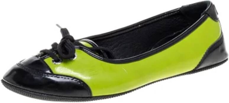 Dolce & Gabbana Pre-owned Leather flats Green Dames