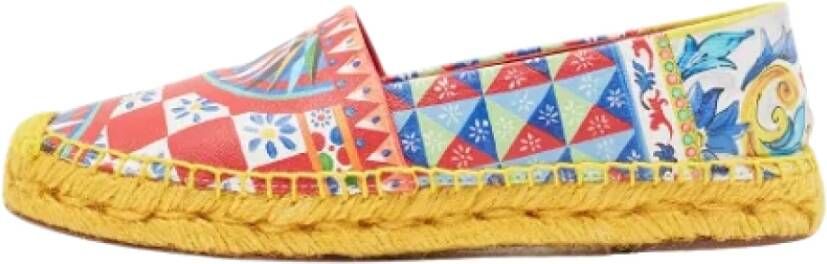 Dolce & Gabbana Pre-owned Leather flats Multicolor Dames