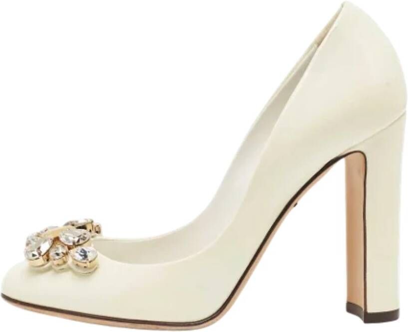 Dolce & Gabbana Pre-owned Leather heels Beige Dames