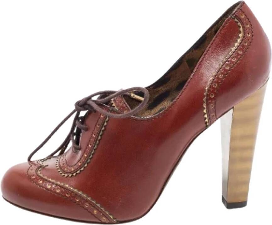 Dolce & Gabbana Pre-owned Leather heels Brown Dames