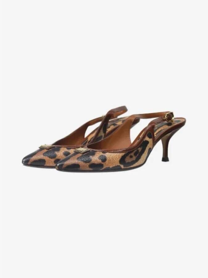 Dolce & Gabbana Pre-owned Leather heels Brown Dames