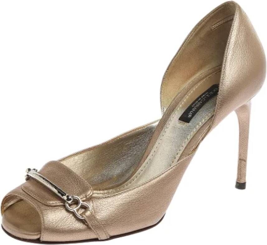 Dolce & Gabbana Pre-owned Leather heels Gray Dames