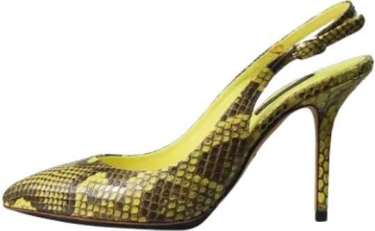 Dolce & Gabbana Pre-owned Leather heels Yellow Dames