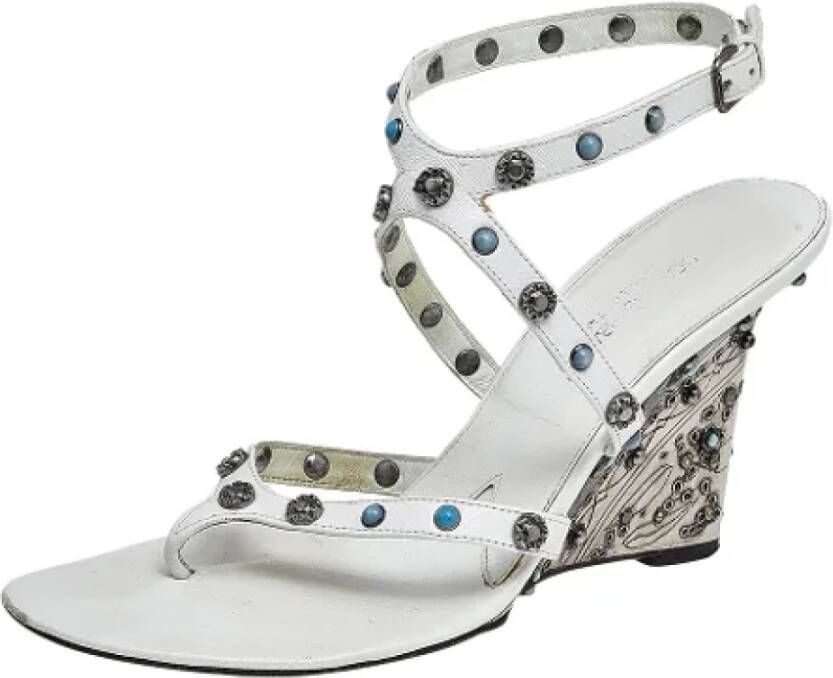 Dolce & Gabbana Pre-owned Leather sandals White Dames