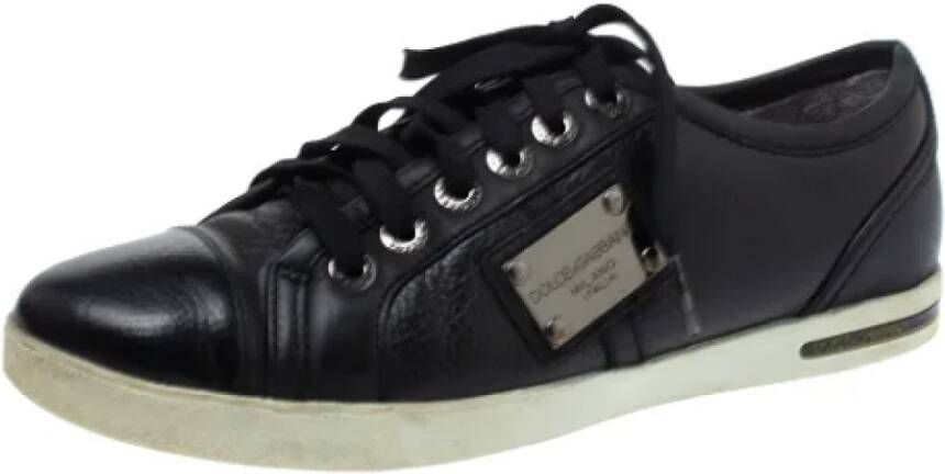 Dolce & Gabbana Pre-owned Leather sneakers Black Dames