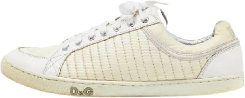 Dolce & Gabbana Pre-owned Leather sneakers White Heren