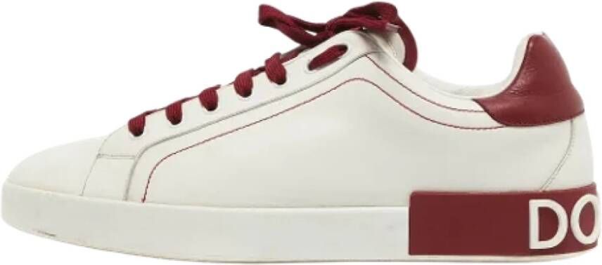 Dolce & Gabbana Pre-owned Leather sneakers White Heren