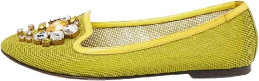 Dolce & Gabbana Pre-owned Mesh flats Yellow Dames