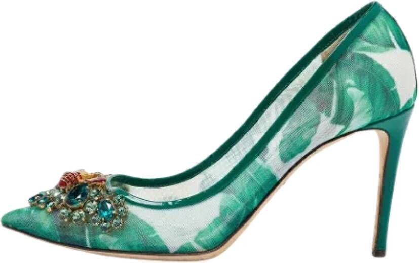 Dolce & Gabbana Pre-owned Mesh heels Green Dames