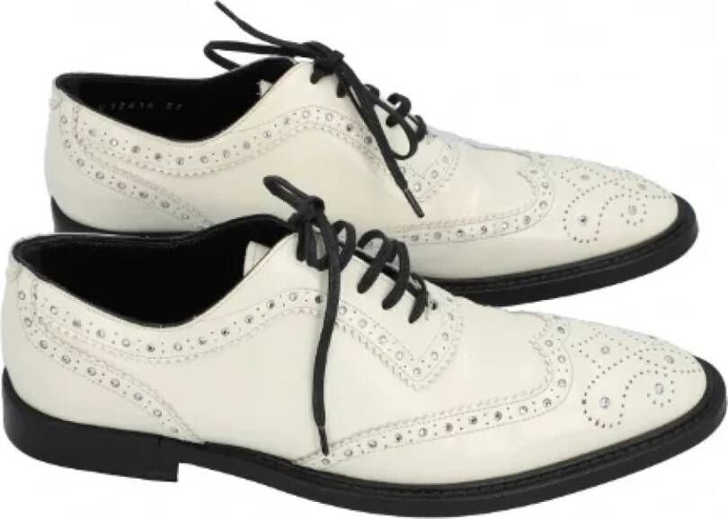 Dolce & Gabbana Pre-owned Platte schoenen White Dames