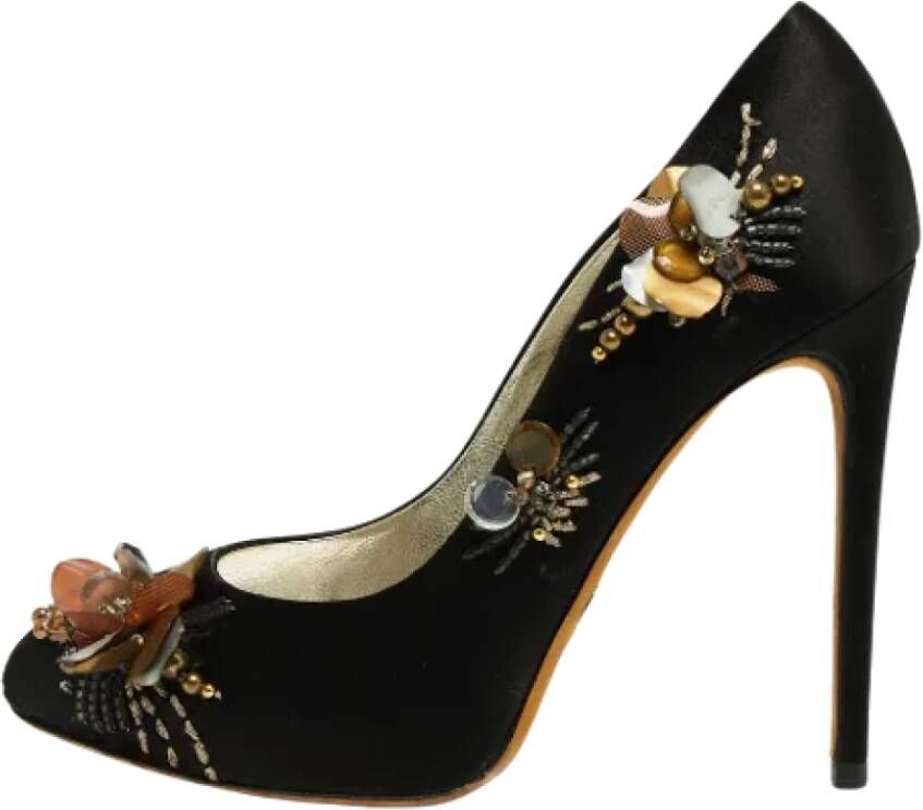 Dolce & Gabbana Pre-owned Satin heels Black Dames