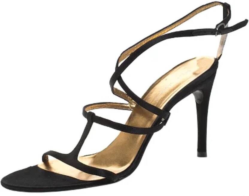 Dolce & Gabbana Pre-owned Satin sandals Black Dames