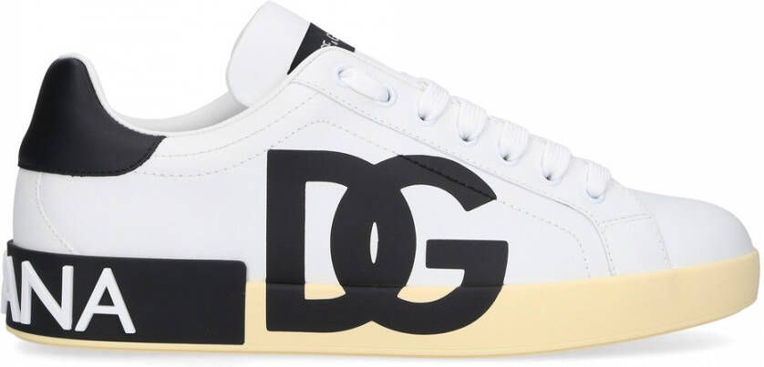 Dolce & Gabbana Leren Portofino Sneakers met DG Logo Multicolor Heren