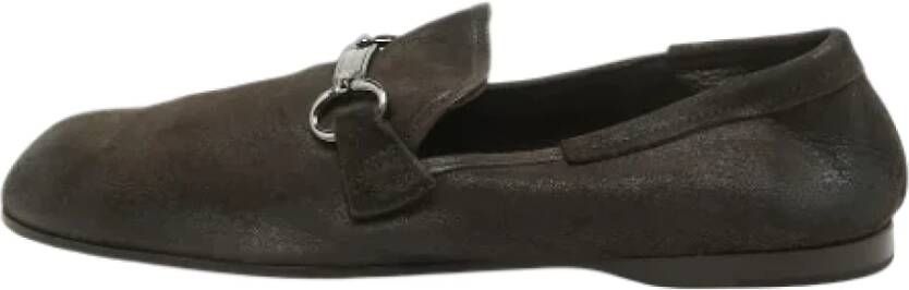 Dolce & Gabbana Pre-owned Suede flats Brown Heren
