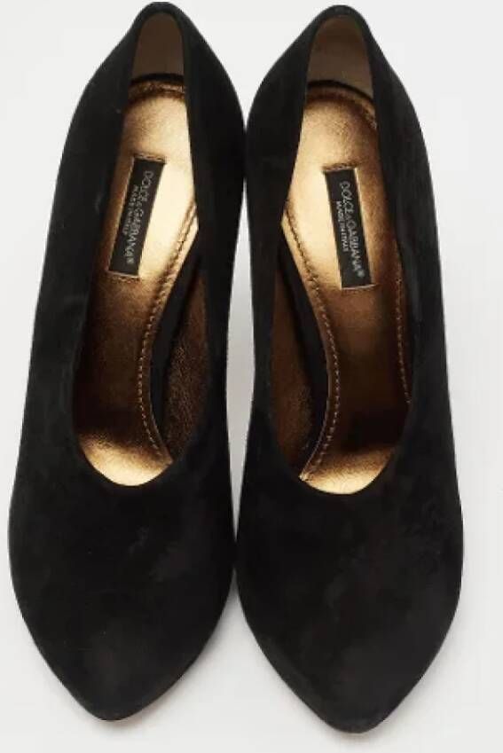 Dolce & Gabbana Pre-owned Suede heels Black Dames