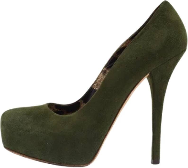 Dolce & Gabbana Pre-owned Suede heels Green Dames