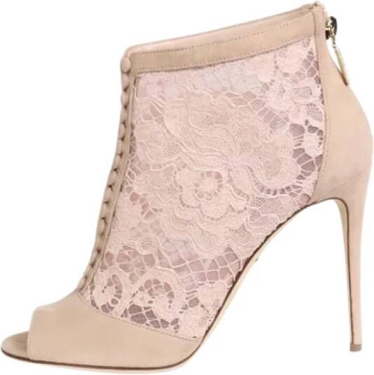 Dolce & Gabbana Pre-owned Suede heels Pink Dames