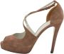 Dolce & Gabbana Pre-owned Suede sandals Brown Dames - Thumbnail 1