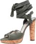 Dolce & Gabbana Pre-owned Suede sandals Green Dames - Thumbnail 1