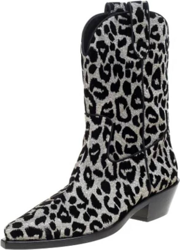 Dolce & Gabbana Pre-owned Velvet boots Multicolor Dames