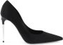 Dolce & Gabbana Elegante Zijde Blend Stiletto Hak Schoenen Black Dames - Thumbnail 1