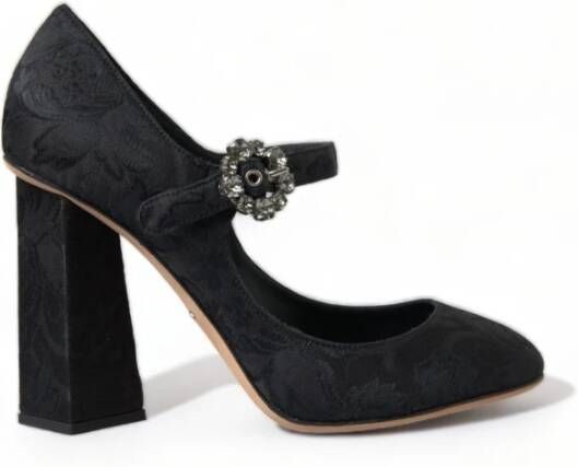 Dolce & Gabbana Brokaat Kristal Hak Pumps Black Dames