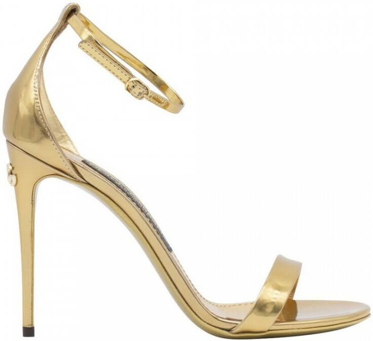 Dolce & Gabbana Keira Metallic Hoge Hak Sandalen