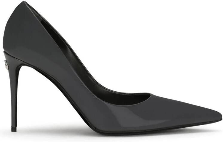 Dolce & Gabbana Grijze Kalfsleren Pumps met Puntige Neus Gray Dames