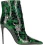 Dolce & Gabbana Leren Enkellaarzen Green Dames - Thumbnail 1