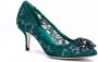 Dolce & Gabbana Pumps in Taormina Lace with Crystals Groen Dames - Thumbnail 1