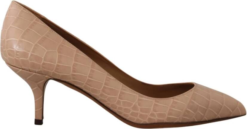 Dolce & Gabbana Beige Nude Leren Bellucci Hakken Pumps Schoenen Beige Dames