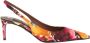 Dolce & Gabbana Dames Brocade Slingback Oranje Rood Multicolor Dames - Thumbnail 1