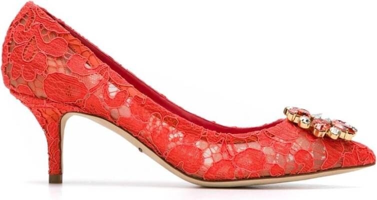 Dolce & Gabbana Coral Red Belluci Pumps met Hak Red Dames