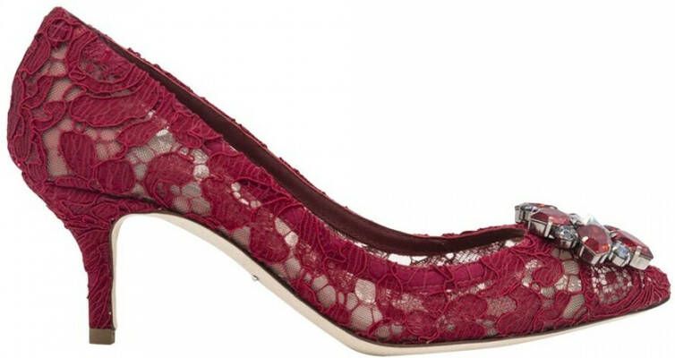 Dolce & Gabbana Rode leren Bellucci Taormina pumps Red Dames