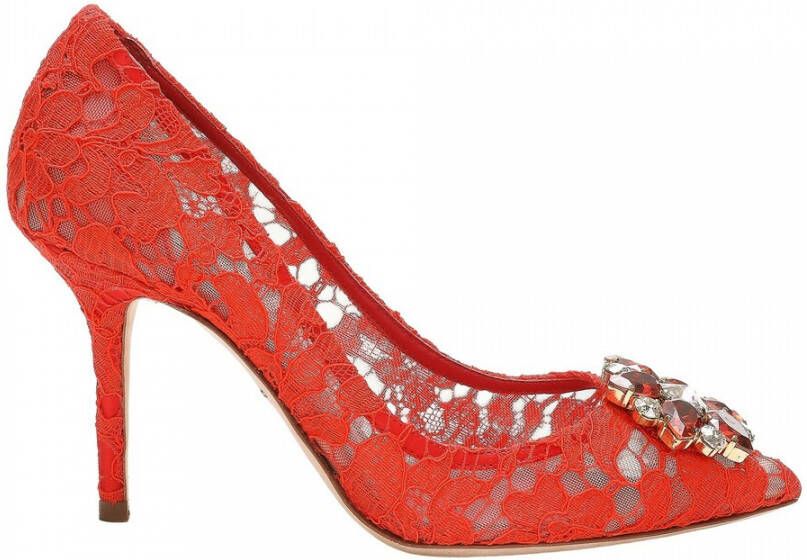 Dolce & Gabbana Coral Red Belluci Pumps met Hak Red Dames