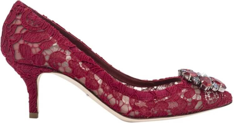 Dolce & Gabbana Rode leren Bellucci Taormina pumps Red Dames