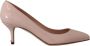 Dolce & Gabbana Elegante Roze Leren Hakken Pink Dames - Thumbnail 1