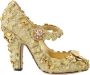 Dolce & Gabbana Floral Crystal Mary Janes Pumps - Thumbnail 1