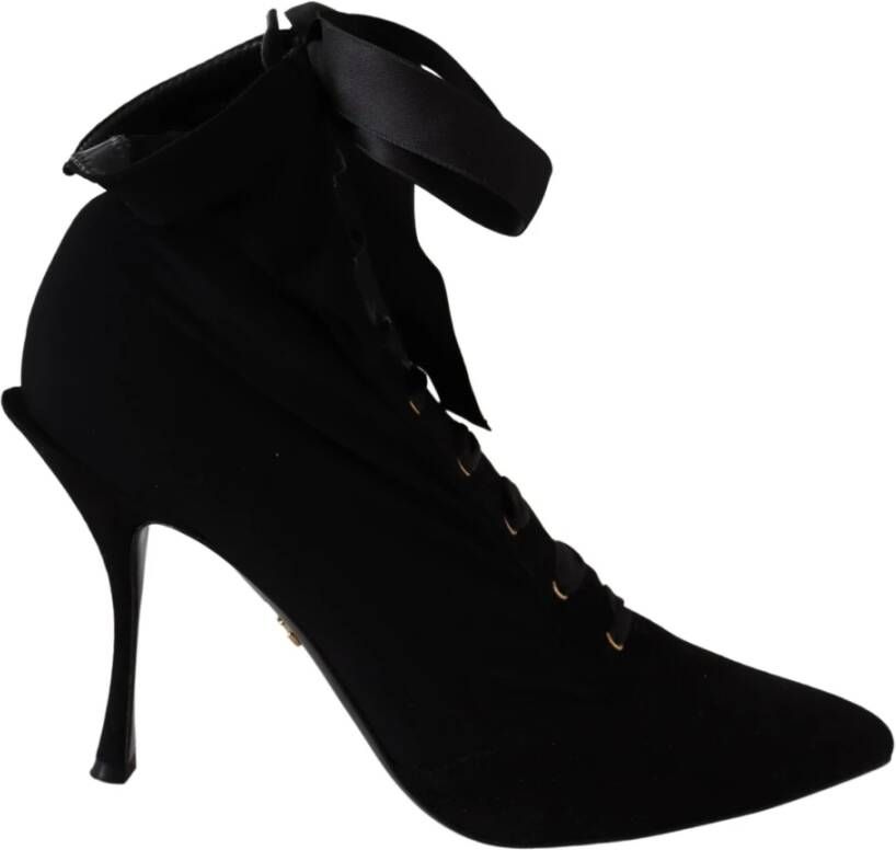 Dolce & Gabbana Prachtige Zwarte Enkellaarzen Ss22 Black Dames