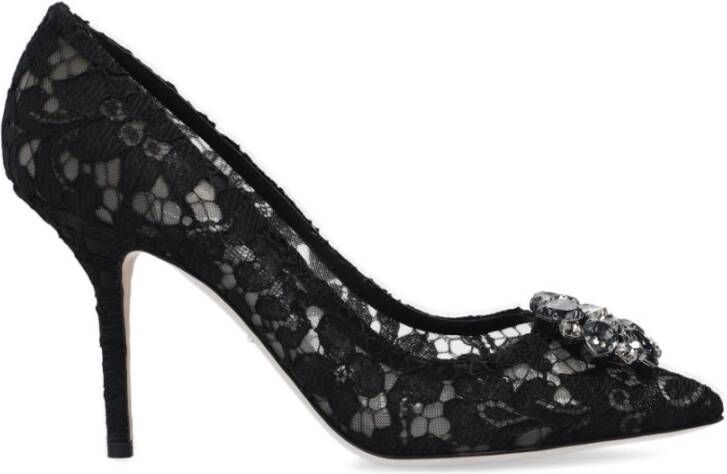 Dolce & Gabbana Belluci pumps dames leer metaal(overige ) Glas linnen vlas kalfsleer 35 5 Zwart