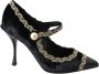 Dolce & Gabbana Luxe Velvet Mary Janes Pumps Black Dames - Thumbnail 1