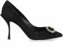 Dolce & Gabbana Glamoureuze Logo Appliqué Stiletto Pumps Black Dames - Thumbnail 1